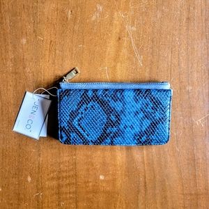 NWT Jen & Co Blue Snakeskin Ayla Cellphone Crossbody
